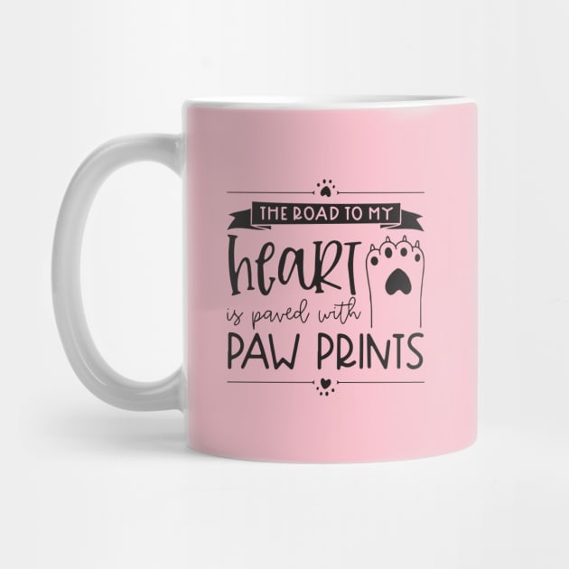 Heart Paw Prints by Creative Style Studios
